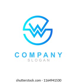 logo letter w with a simple and modern look, the logo is ready for use