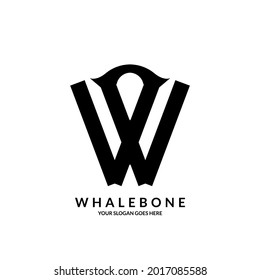 logo letter w vector with minimal monogram style business design letter m