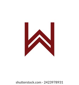 Logo letter W warrior design template element