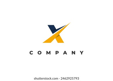 logo letter x abstract business slash