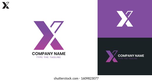 Logo Letter X - All elements on this template are editable with vector software.