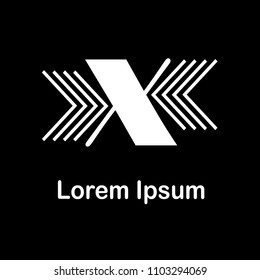 Logo Letter X with Arrow