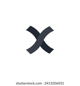 Logo letter X with blank background