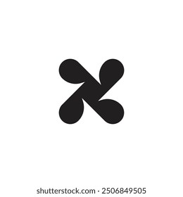 Logo letter X with blank background