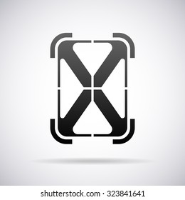 Logo for letter X. Design template