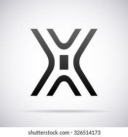 Logo for letter X. Design template