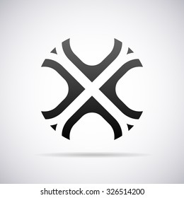 Logo for letter X. Design template