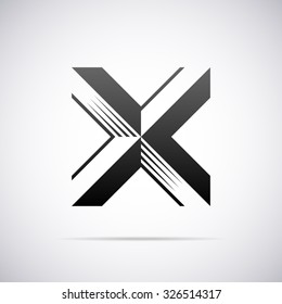 Logo for letter X. Design template