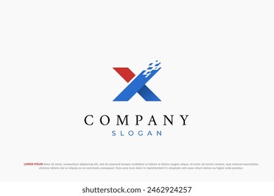 logo letter x disappear pixel