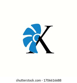 logo letter x with icon fan vector design