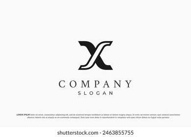logo letter x modern monogram simple