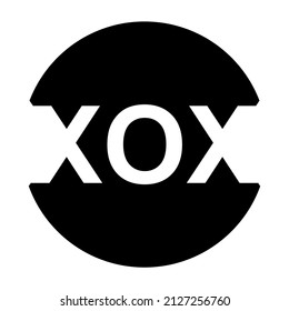 logo letter X O X round black abstract 