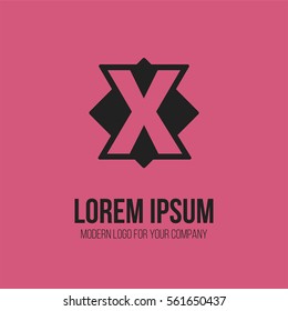 Logo Letter X on Square Vector