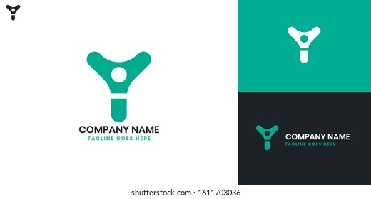 Logo Letter Y - All elements on this template are editable with vector software.