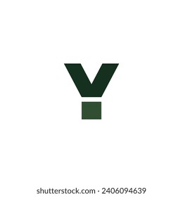 Logo letter Y capital with blank background