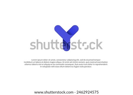 logo letter y cute 3d business