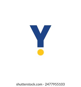 Logo letra Y diseño con fondo en blanco
