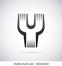 Logo for letter Y. Design template
