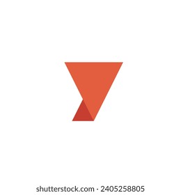 Logo letter Y fold with blank background