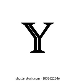 Logo Letter Y Monogram in outline style.