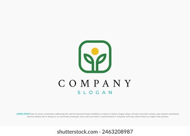 logo letter y plant sprout nature