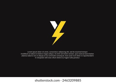 logo letter y power flash lightning icon