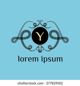 Logo letter Y vector  template (sign, symbol, emblem, ornament, icon. Monogram design template.