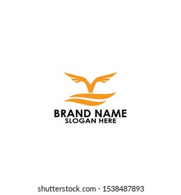 logo letter y with wing vector design