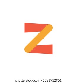 Logotipo letra Z capital diseño único con fondo en blanco