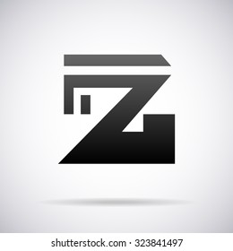 Logo for letter Z. Design template