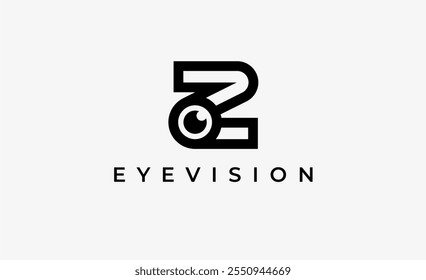 Logo Letra Z y Visión de Ojo. Digital, visual con concepto moderno y minimalista. Archivo editable.