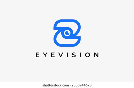 Logo Letra Z y Visión de Ojo. Digital, visual con concepto moderno y minimalista. Archivo editable.