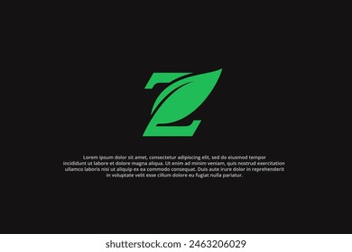 logo letter z leaf nature green business