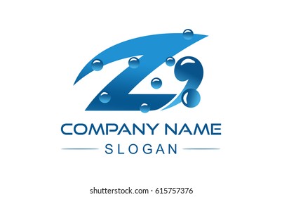 logo letter z liquid splash icon