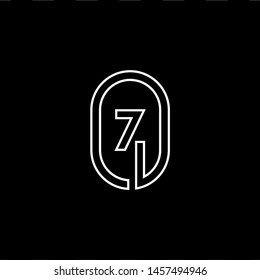 logo letter Z modern outline style. circle logotype