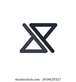 Logo letter Z stroke line minimalist with blank background
