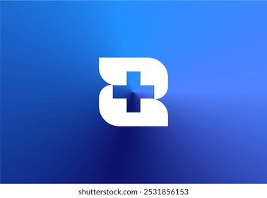 Logotipo de la letra Z con el símbolo médico plus, Plantilla creativa para el hospital y la atención sanitaria.