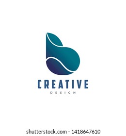 Logo Lettering B. B logo modern clean concepts.