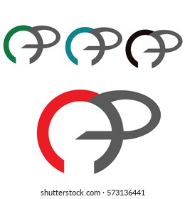logo lettering a o p