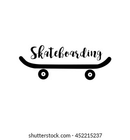 Logo & lettering skateboard