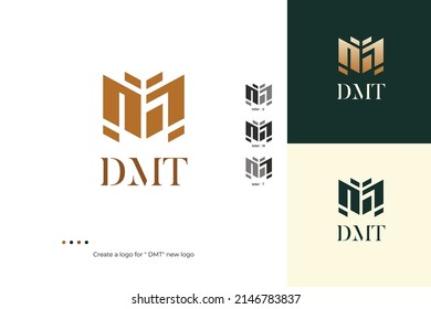 Logo with lettermark type that combines the letters D, M, and P. Suitable for all types of businesses or offices. High resolution files