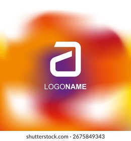 Letras del logotipo. A. Icono. Tipografía. Símbolo Fondo verde