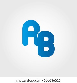 logo letters ab blue