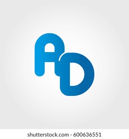 logo letters ad blue