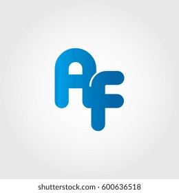 logo letters af blue