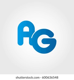 logo letters ag blue