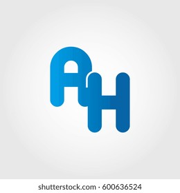 logo letters ah blue