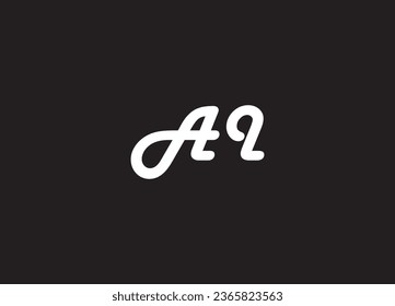 Letras con logotipo AI perfectas para el concepto de inteligencia artificial