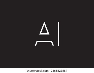Logo letters AI perfect for artificial intelligence concept