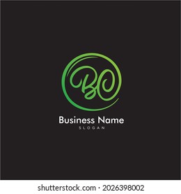 logo letters B and C. BC logo identity minimalist concept